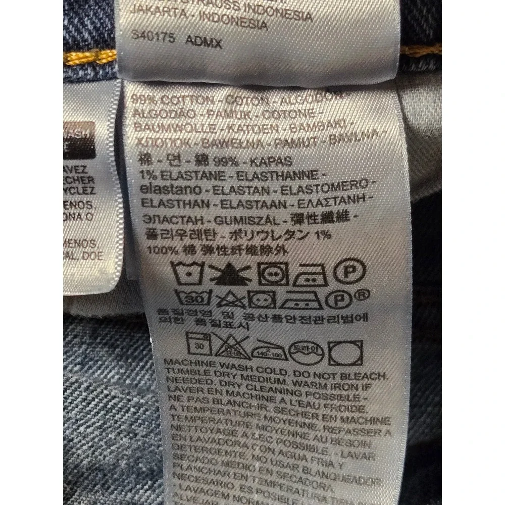 Levis 505 Regular Fit Jeans Mens 34x32 Blue Straight Leg Denim Pants 00505-1460